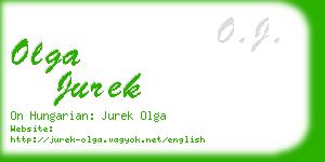 olga jurek business card